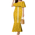 Personalized Hawthorn Hawks Mermaid Dress Polynesian Tribal Pattern Heritage Football