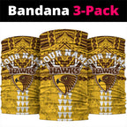 Personalized Hawthorn Hawks Neck Gaiter Polynesian Tribal Pattern Heritage Football
