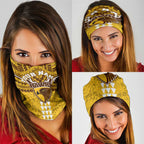 Personalized Hawthorn Hawks Neck Gaiter Polynesian Tribal Pattern Heritage Football