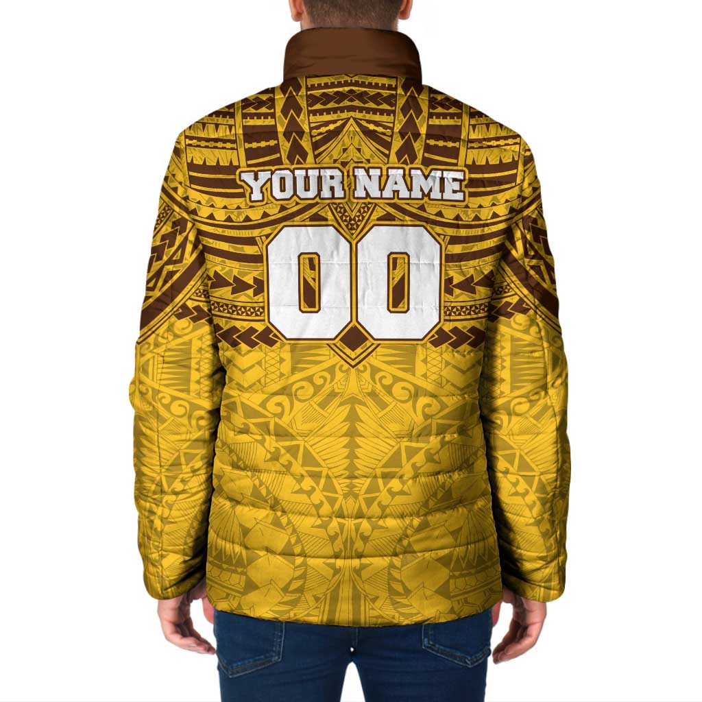 Personalized Hawthorn Hawks Padded Jacket Polynesian Tribal Pattern Heritage Football