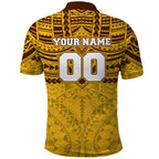 Personalized Hawthorn Hawks Polo Shirt Polynesian Tribal Pattern Heritage Football