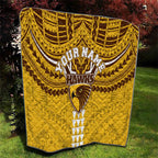 Personalized Hawthorn Hawks Quilt Polynesian Tribal Pattern Heritage Football