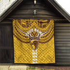 Personalized Hawthorn Hawks Quilt Polynesian Tribal Pattern Heritage Football
