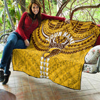 Personalized Hawthorn Hawks Quilt Polynesian Tribal Pattern Heritage Football