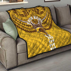Personalized Hawthorn Hawks Quilt Polynesian Tribal Pattern Heritage Football