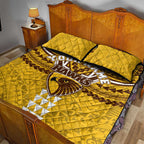 Personalized Hawthorn Hawks Quilt Bed Set Polynesian Tribal Pattern Heritage Football