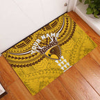 Personalized Hawthorn Hawks Rubber Doormat Polynesian Tribal Pattern Heritage Football