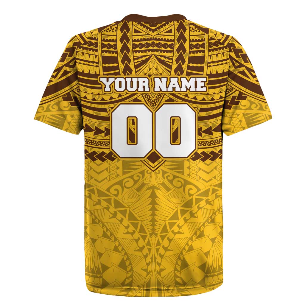 Personalized Hawthorn Hawks Rugby Jersey Polynesian Tribal Pattern Heritage Football