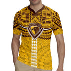 Personalized Hawthorn Hawks Rugby Jersey Polynesian Tribal Pattern Heritage Football