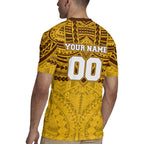 Personalized Hawthorn Hawks Rugby Jersey Polynesian Tribal Pattern Heritage Football
