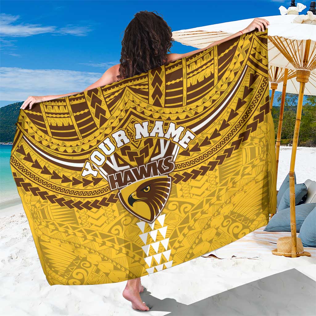 Personalized Hawthorn Hawks Sarong Polynesian Tribal Pattern Heritage Football