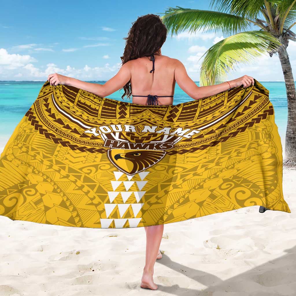 Personalized Hawthorn Hawks Sarong Polynesian Tribal Pattern Heritage Football