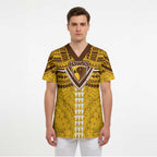 Personalized Hawthorn Hawks Scrub Top Polynesian Tribal Pattern Heritage Football