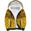 Personalized Hawthorn Hawks Sherpa Hoodie Polynesian Tribal Pattern Heritage Football
