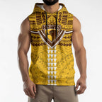 Personalized Hawthorn Hawks Sleeveless Hoodie Polynesian Tribal Pattern Heritage Football