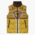 Personalized Hawthorn Hawks Sleeveless Puffer Jacket Polynesian Tribal Pattern Heritage Football