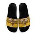 Personalized Hawthorn Hawks Slide Sandals Polynesian Tribal Pattern Heritage Football