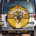 Personalized Hawthorn Hawks Spare Tire Cover Polynesian Tribal Pattern Heritage Football