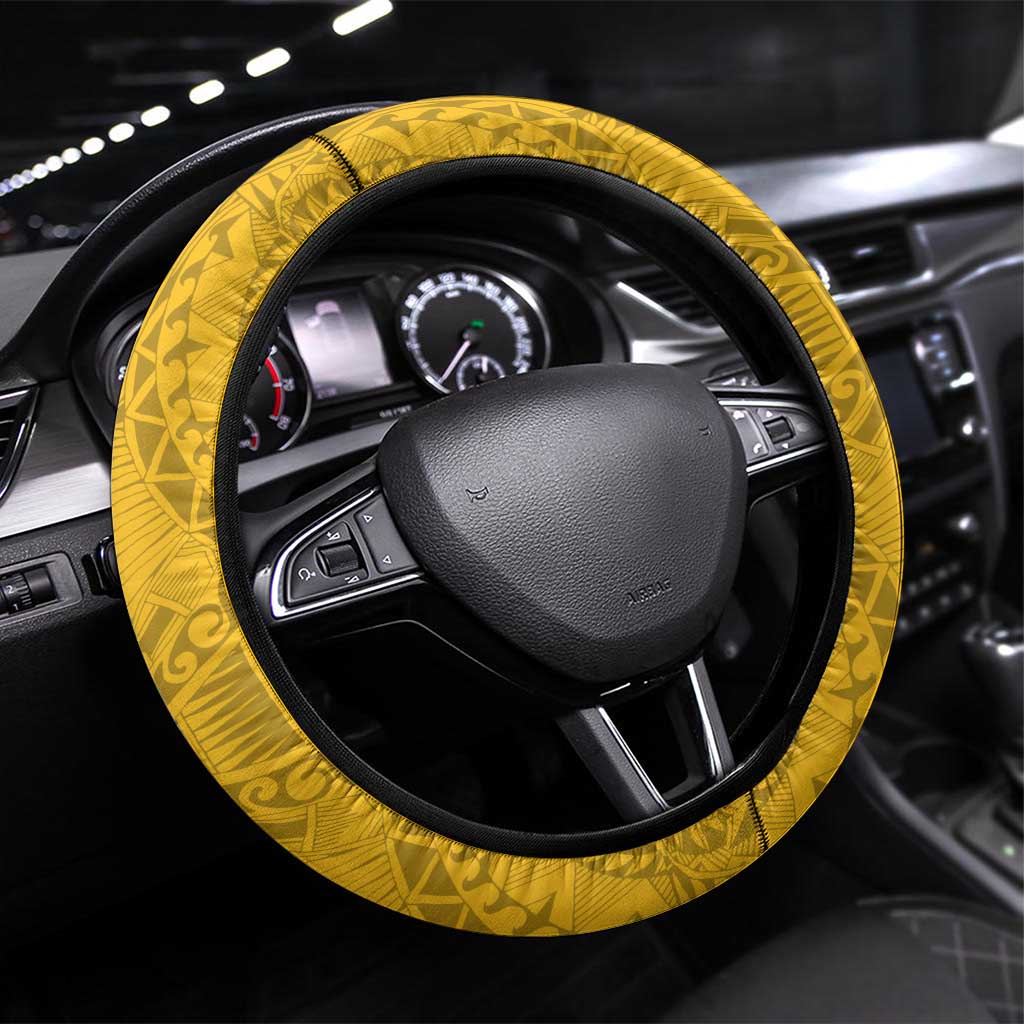 Hawthorn Hawks Steering Wheel Cover Polynesian Tribal Pattern Heritage Football