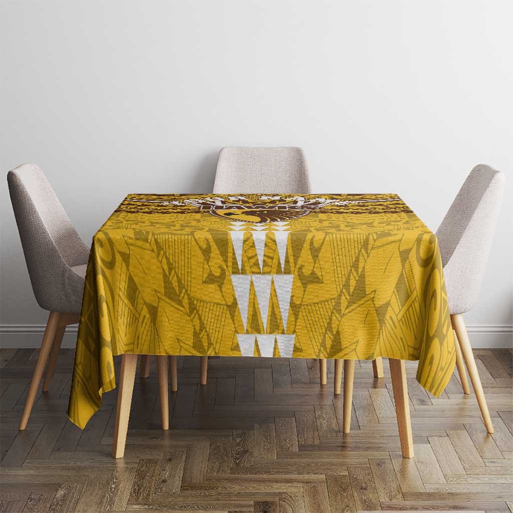 Personalized Hawthorn Hawks Tablecloth Polynesian Tribal Pattern Heritage Football
