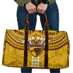 Personalized Hawthorn Hawks Travel Bag Polynesian Tribal Pattern Heritage Football