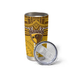 Personalized Hawthorn Hawks Tumbler Cup Polynesian Tribal Pattern Heritage Football
