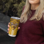 Personalized Hawthorn Hawks Tumbler Cup Polynesian Tribal Pattern Heritage Football
