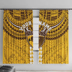 Personalized Hawthorn Hawks Window Curtain Polynesian Tribal Pattern Heritage Football