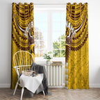 Personalized Hawthorn Hawks Window Curtain Polynesian Tribal Pattern Heritage Football