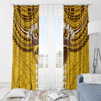Personalized Hawthorn Hawks Window Curtain Polynesian Tribal Pattern Heritage Football