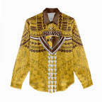 Personalized Hawthorn Hawks Women Casual Shirt Polynesian Tribal Pattern Heritage Football