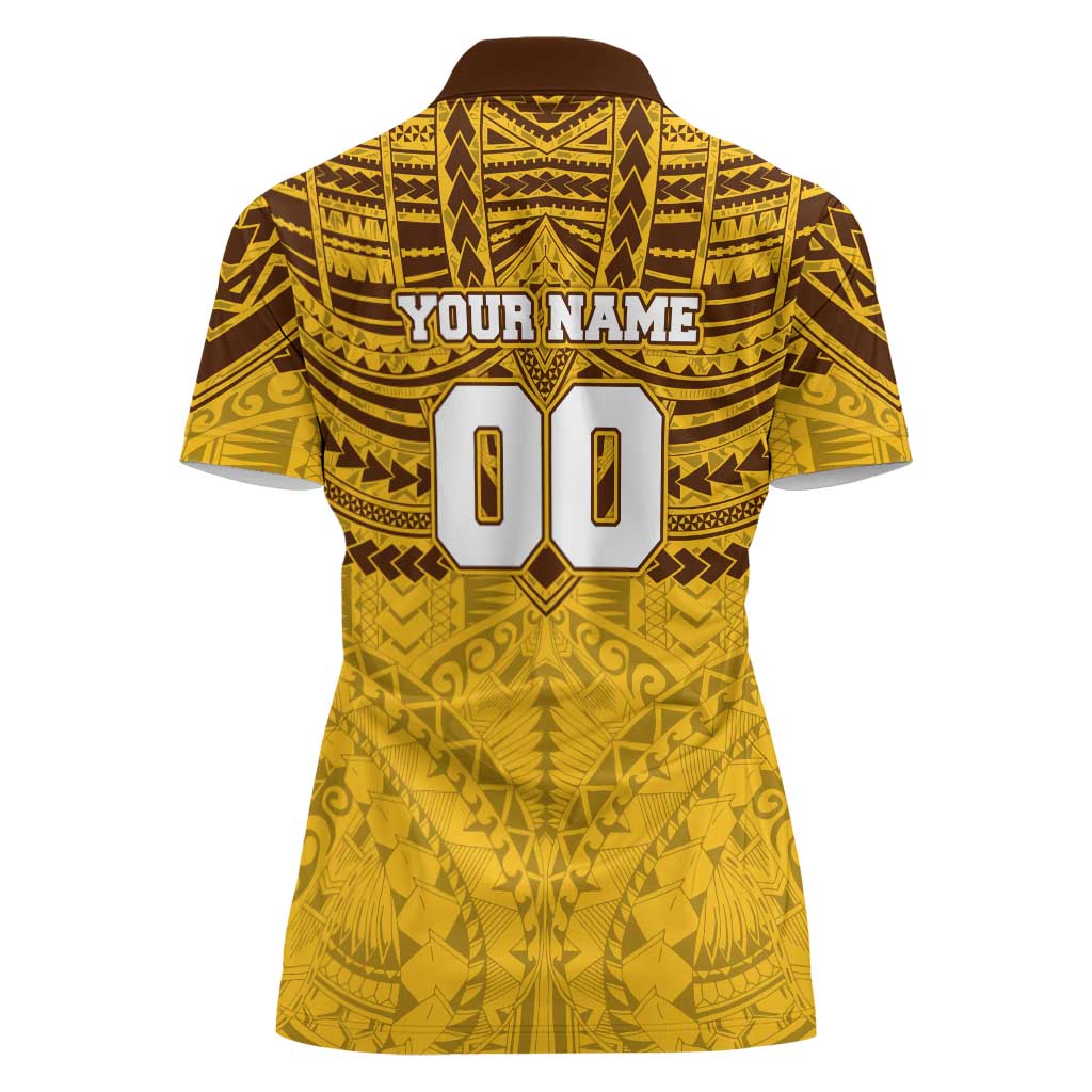 Personalized Hawthorn Hawks Women Polo Shirt Polynesian Tribal Pattern Heritage Football