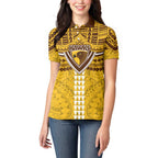 Personalized Hawthorn Hawks Women Polo Shirt Polynesian Tribal Pattern Heritage Football
