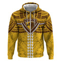 Personalized Hawthorn Hawks Zip Hoodie Polynesian Tribal Pattern Heritage Football