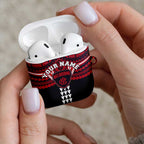 Personalized Melbourne Demons AirPods Case Polynesian Tribal Pattern Heritage Football