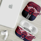 Personalized Melbourne Demons AirPods Case Polynesian Tribal Pattern Heritage Football