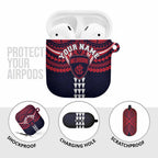 Personalized Melbourne Demons AirPods Case Polynesian Tribal Pattern Heritage Football