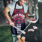 Personalized Melbourne Demons Apron Polynesian Tribal Pattern Heritage Football