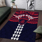 Personalized Melbourne Demons Area Rug Polynesian Tribal Pattern Heritage Football