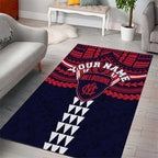 Personalized Melbourne Demons Area Rug Polynesian Tribal Pattern Heritage Football