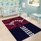 Personalized Melbourne Demons Area Rug Polynesian Tribal Pattern Heritage Football