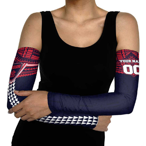 Personalized Melbourne Demons Arm Sleeves Polynesian Tribal Pattern Heritage Football