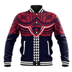 Personalized Melbourne Demons Baseball Jacket Polynesian Tribal Pattern Heritage Football