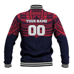 Personalized Melbourne Demons Baseball Jacket Polynesian Tribal Pattern Heritage Football