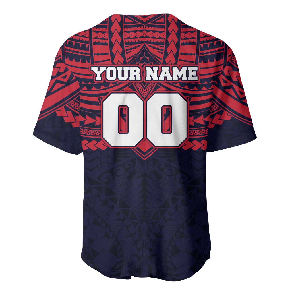 Personalized Melbourne Demons Baseball Jersey Polynesian Tribal Pattern Heritage Football