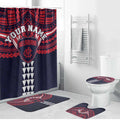 Personalized Melbourne Demons Bathroom Set Polynesian Tribal Pattern Heritage Football