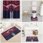 Personalized Melbourne Demons Bathroom Set Polynesian Tribal Pattern Heritage Football
