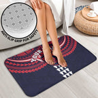 Personalized Melbourne Demons Bathroom Set Polynesian Tribal Pattern Heritage Football
