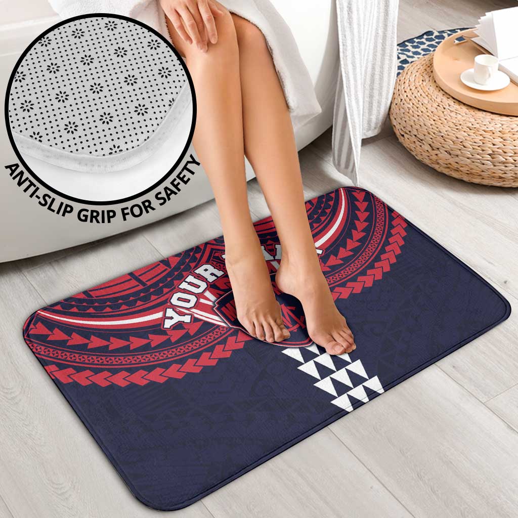 Personalized Melbourne Demons Bathroom Set Polynesian Tribal Pattern Heritage Football