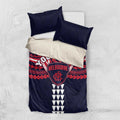 Personalized Melbourne Demons Bedding Set Polynesian Tribal Pattern Heritage Football